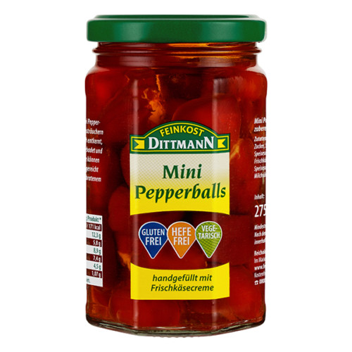 Feinkost Dittmann Mini Pepperballs gefüllt mit Frischkäsecreme 275g ...