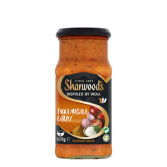 Sharwood's Inspired by India Tikka Masala Curry Cooking Sauce mild 4 Portionen in Glasflasche 420 g