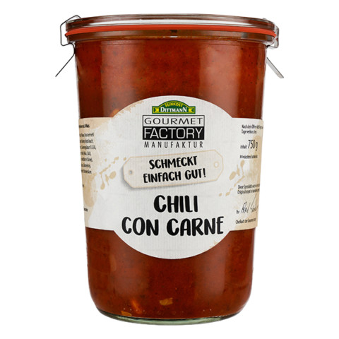 Gourmet Factory Chili con Carne 2er Pack in Einmachglas jeweils 750 g