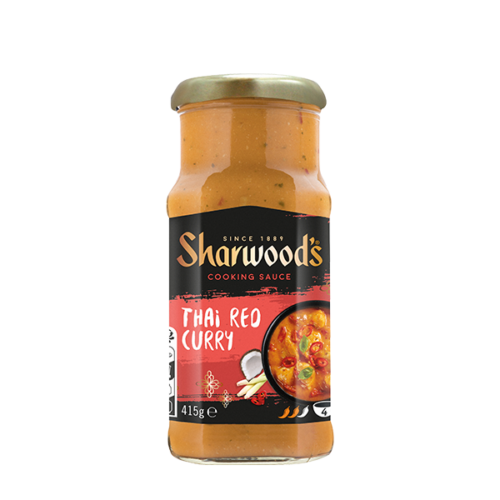 Sharwood's Cooking Sauce Thai Red Curry mittlere Schärfe für 4 Portionen im Glas 415 g