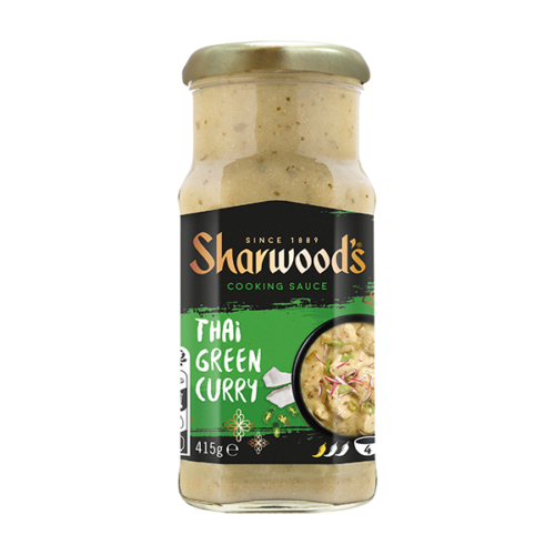 Sharwood's Cooking Sauce Thai Green Curry mild für 4 Portionen im Glas 415 g