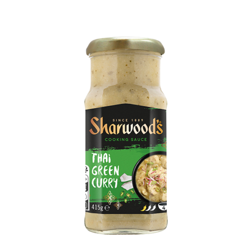 Sharwood's Cooking Sauce Thai Green Curry mild für 4 Portionen im Glas 415 g